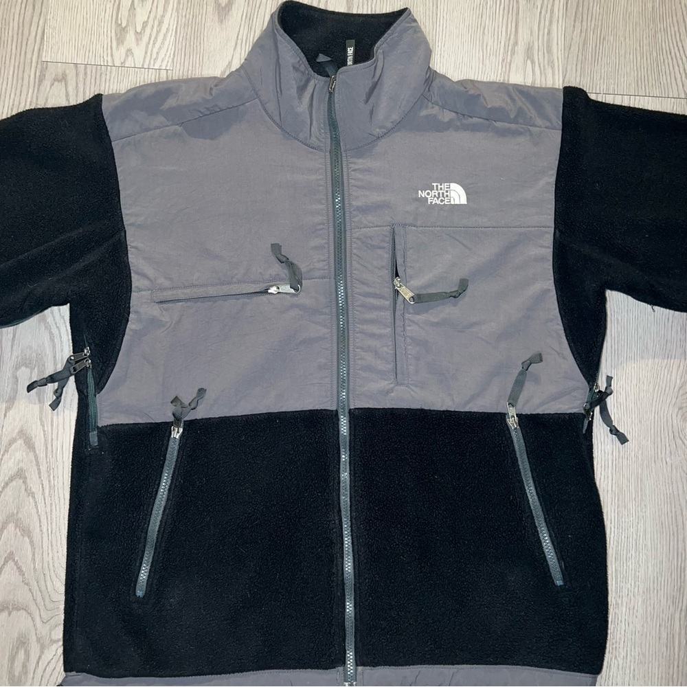 The North Face Gray and Black Fleece Jacket